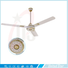 56&#39;&#39;celling Fan Solar DC Fan Habitación grande Fan de enfriamiento Five Speed ​​Regulator